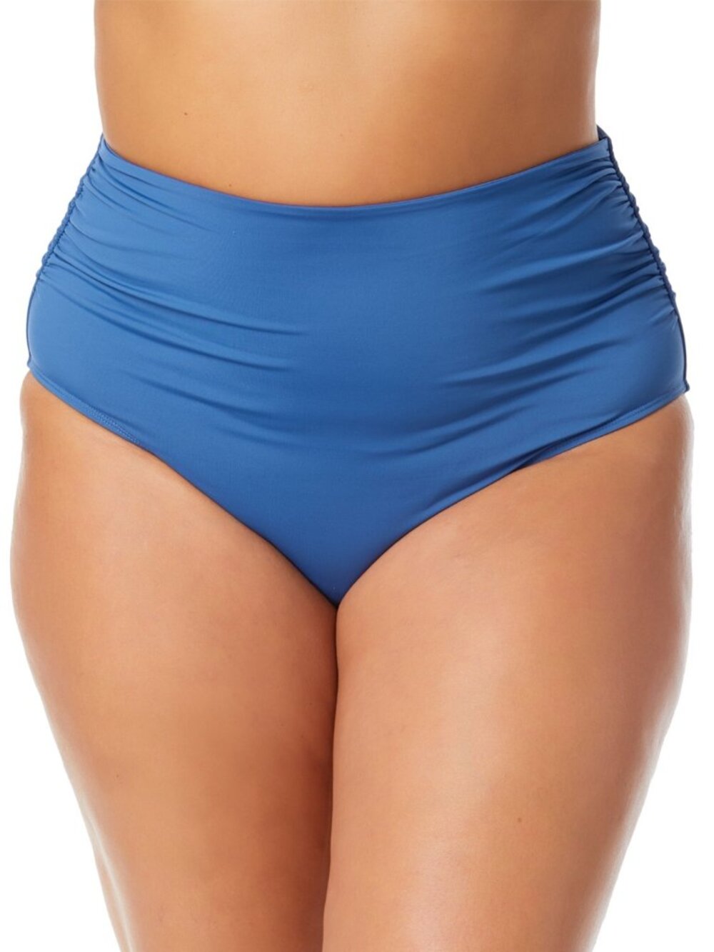ANNE COLE  Shirred Convertible Swim Bottom, Slate Blue Women Sizes  NWOT